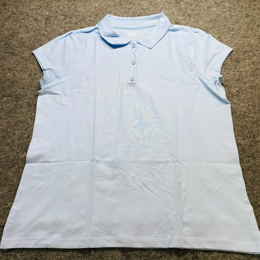 Children’s Place Girls Uniform Polo Light Blue XXXL 18 New